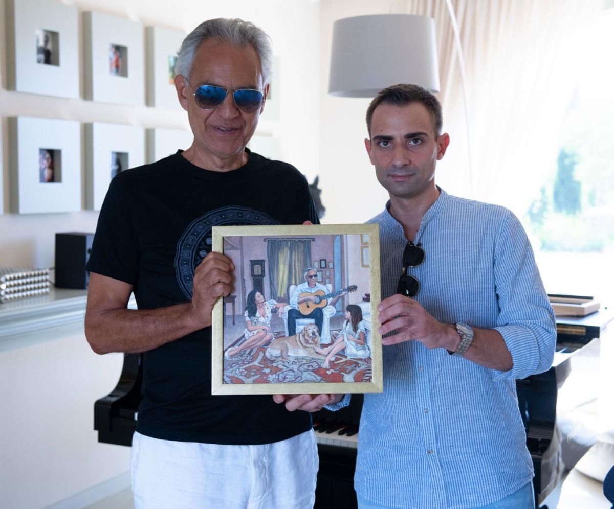 LARTISTA VITO PALUMBO HA INCONTRATO LA LEGGENDA MUSICALE ANDREA BOCELLI