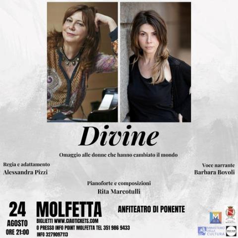 GIOVED 24 AGOSTO OMAGGIO ALLE DONNE CHE HANNO CAMBIATO IL MONDO: DIVINE