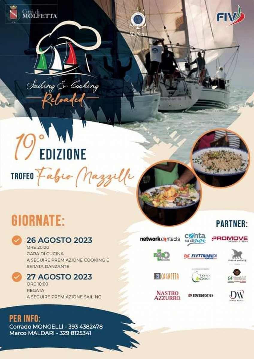 SAILING AND COOKING-DICIANNOVESIMA EDIZIONE A MOLFETTA DELLE REGATA VELEGGIATA