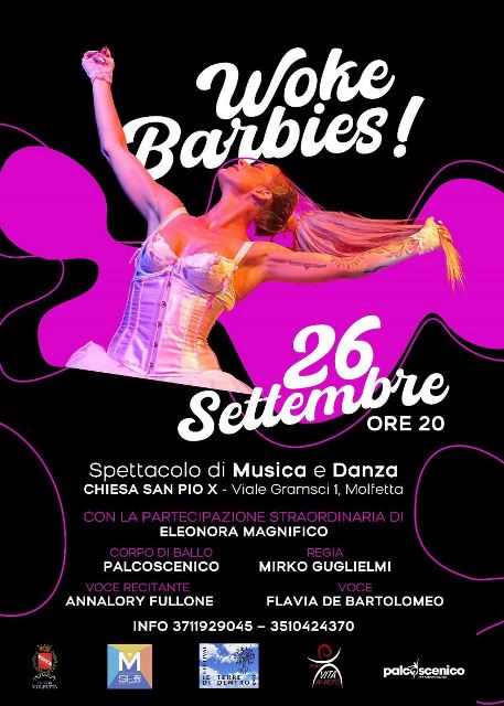 APPUNTAMENTO CON LA DANZA, MUSICA, CANTO E POESIA, CON LO SPETTACOLO WOKE BARBIES