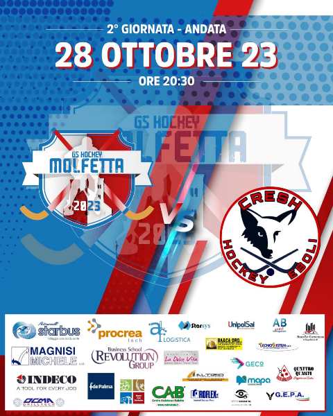 ESORDIO AL PALAFIORENTINI DELLA GS HOCKEY MOLFETTA 2023 NELLA COPPA ITALIA DI SERIE B