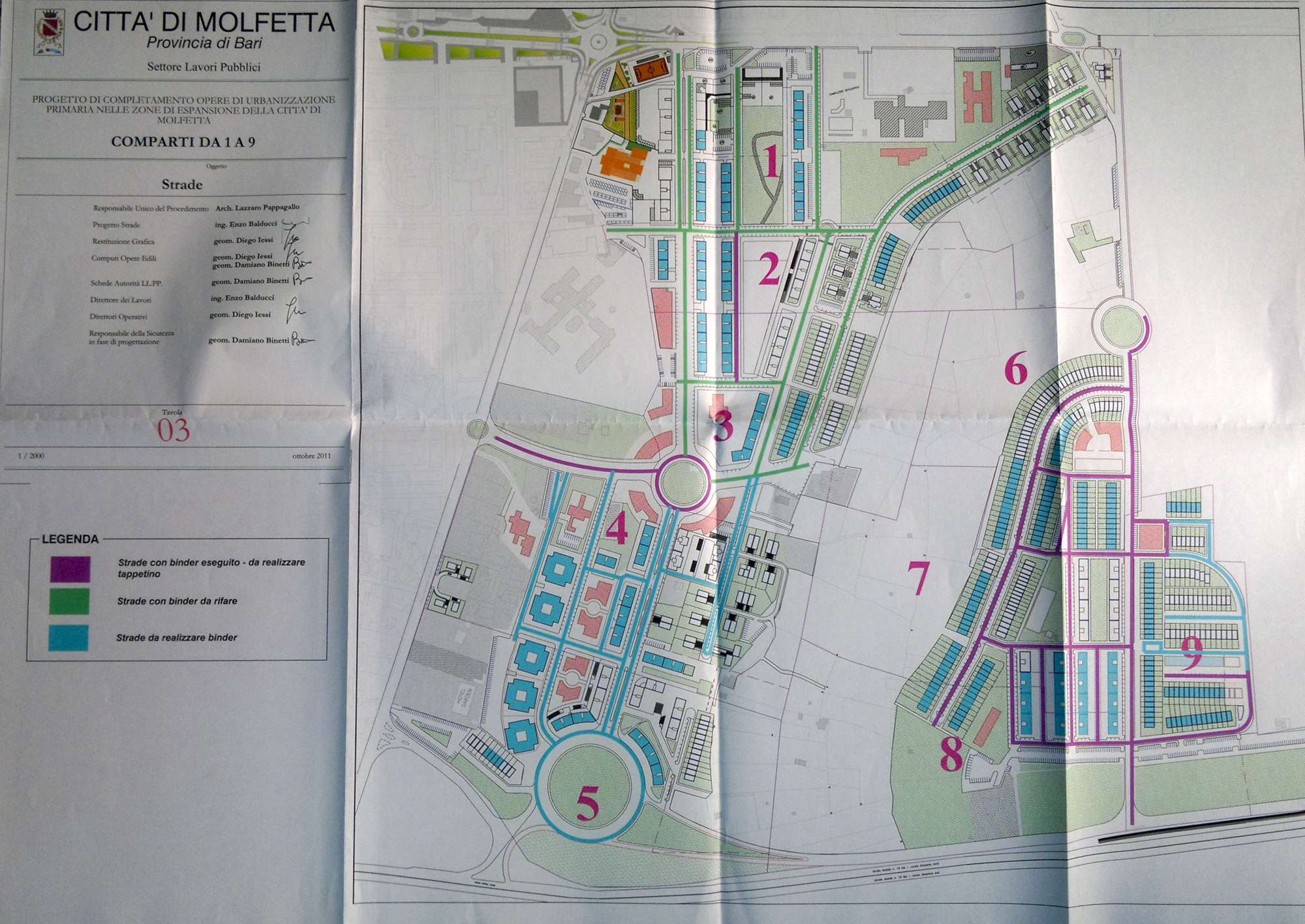 VIA LIBERA AL COMPLETAMENTO DELLURBANIZZAZIONE NEI COMPARTI 1-9