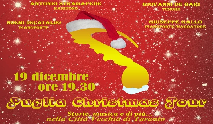 IL 15 DICEMBRE IL PUGLIA CHRISTMAS TOUR FARA' TAPPA A MOLFETTA