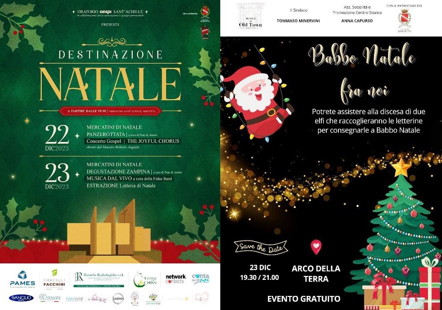 MERCATINI DI NATALE, OGGI VENERD 22 E SABATO 23 DICEMBRE, ALLA PARROCCHIA SANT'ACHILLE