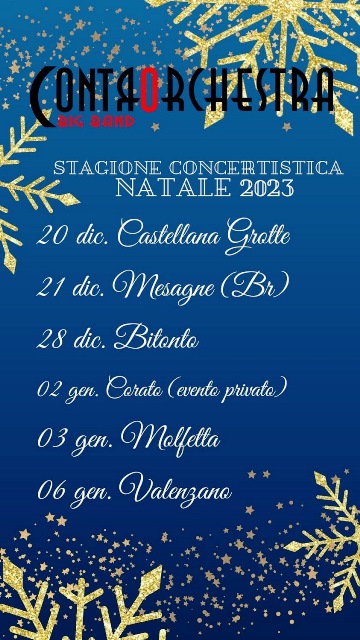 QUESTA SERA, MERCOLED 3 GENNAIO, APPUNTAMENTO PRESSO LA CHIESA DI SAN BERNARDINO PER ASSISTERE AL GRAN CONCERTO DI INIZIO ANNO