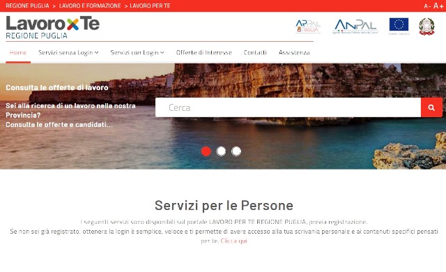 IL CENTRO PER LIMPIEGO DI MOLFETTA PRESENTA IL SITO WEB LAVORO PER TE DEDICATO AI CITTADINI E ALLE IMPRESE