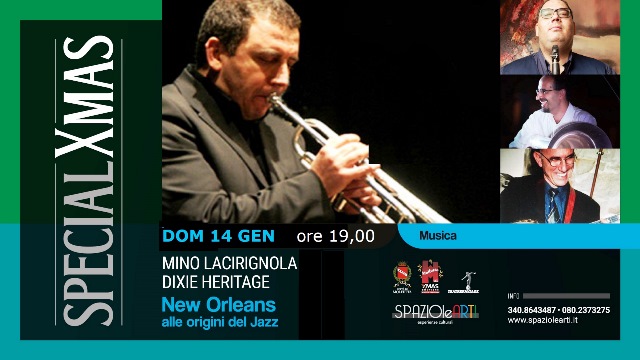 IL CONCERTO JAZZ DEL QUARTETTO MINO LACIRIGNOLA DIXIE HERITAGE  STATO SPOSTATO A DOMENICA 14 GENNAIO