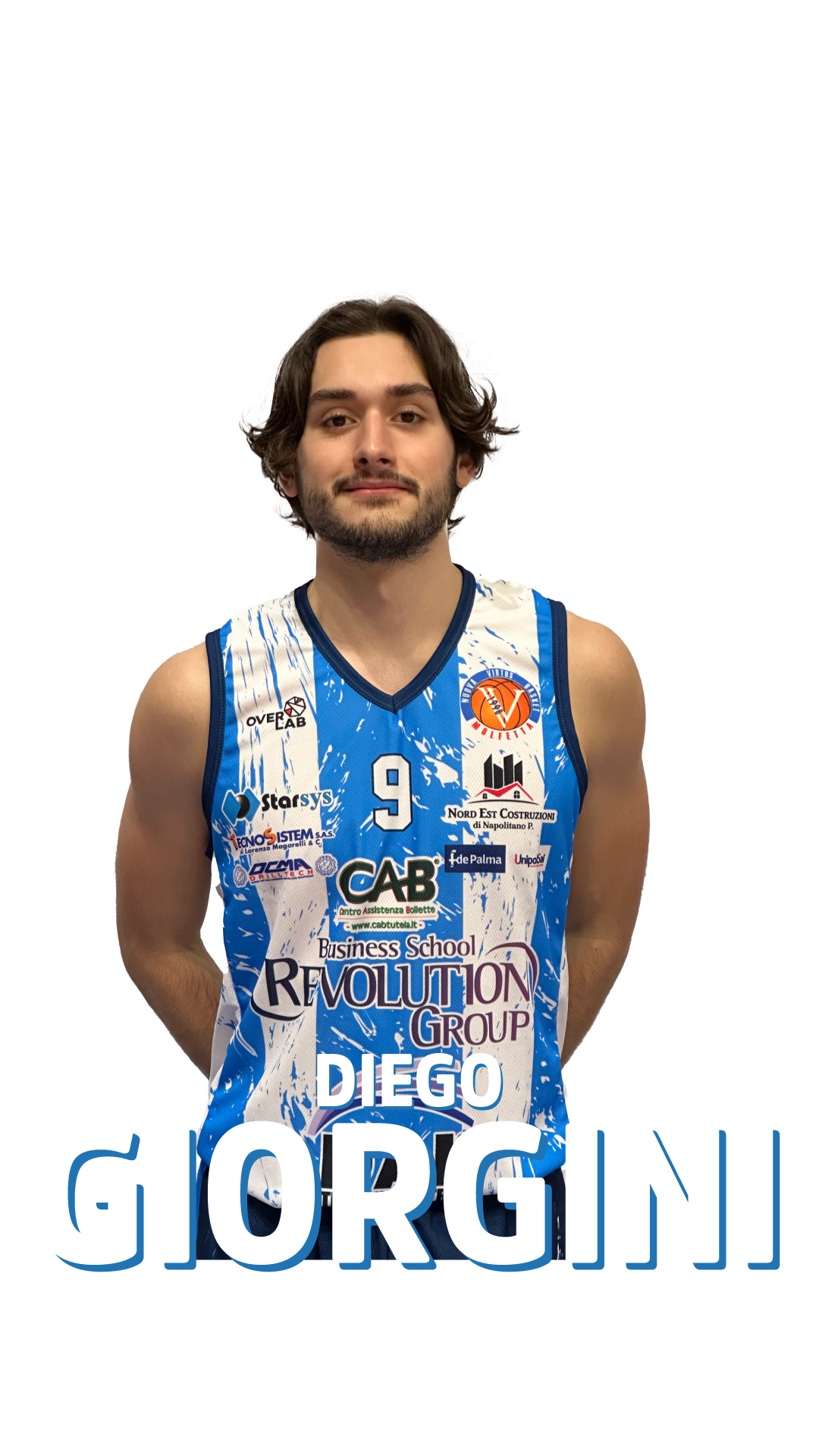 IL PLAYMAKER DIEGO GIORGINI E' IL NUOVO ARRIVO IN CASA DAI OPTICAL VIRTUS BASKET MOLFETTA