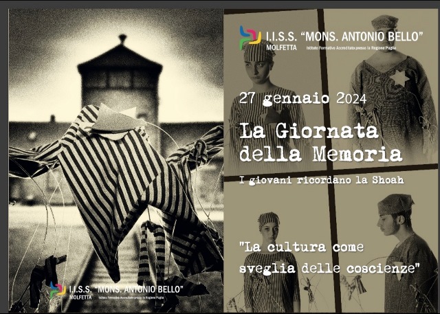 UN CORTOMETRAGGIO REALIZZATO DAGLI STUDENTI DELLI.I.S.S. MONS. BELLO DI MOLFETTA SAR PROIETTATO A MOLFETTA E ANDRIA PER CELEBRARE IL GIORNO DELLA MEMORIA