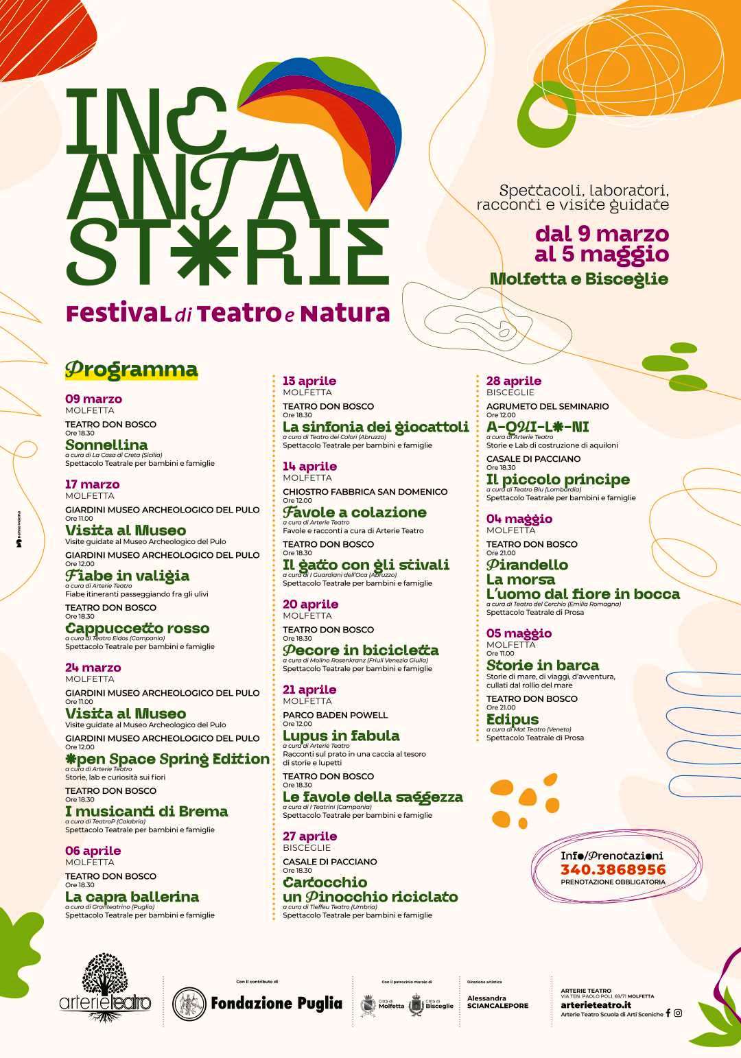 PROSEGUE IL FESTIVAL DI TEATRO E NATURA INCANTASTORIE ORGANIZZATO DA ARTERIE TEATRO CON LA DIREZIONE ARTISTICA DI ALESSANDRA SCIANCALEPORE