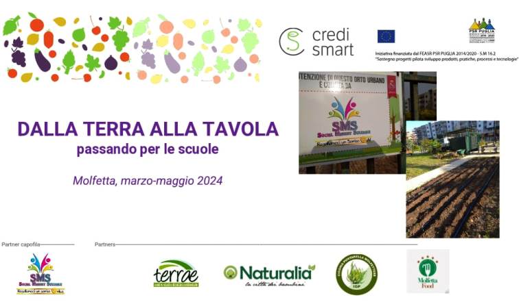 PARTONO LUNEDI' 18 MARZO NELLE SCUOLE PRIMARIE MANZONI-COZZOLI-POLI E SCARDIGNO-VALENTE-SAVIO I LABORATORI DEL PROGETTO DALLA TERRA ALLA TAVOLA