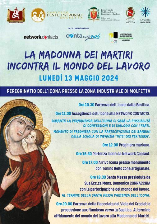 SI RINNOVA LAPPUNTAMENTO DELLINCONTRO DELLA MADONNA DEI MARTIRI CON IL MONDO DEL LAVORO