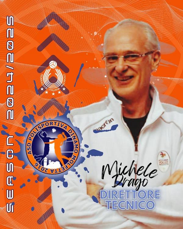 LA DIREZIONE TECNICA DELLA SQUADRA FEMMINILE DELLA DINAMO MOLFETTA AFFIDATA A MICHELE DRAGO