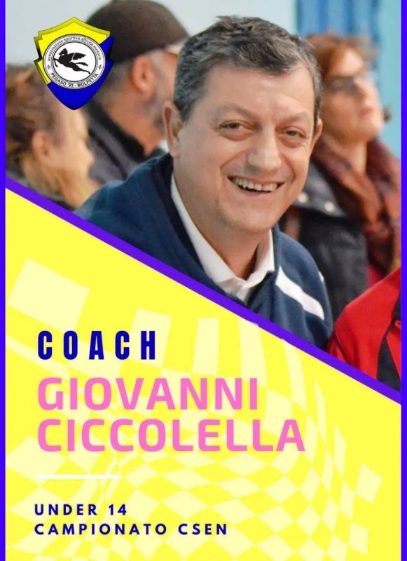 GIOVANNI CICCOLELLA CONFERMATO ALLA GUIDA DELLA SECONDA SQUADRA DI UNDER 14 DELL'ASDAM PEGASO '93 MOLFETTA