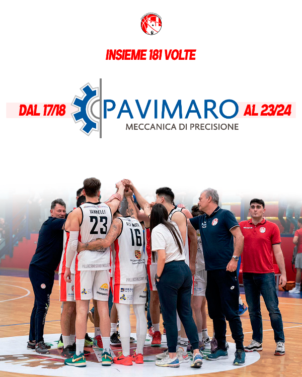 LA PALLACANESTRO MOLFETTA AVRA' UN NUOVO MAIN SPONSOR PER LA PROSSIMA STAGIONE. L'AZIENDA PAVIMARO NON RINNOVA IL RAPPORTO CON IL CLUB BIANCOROSSO