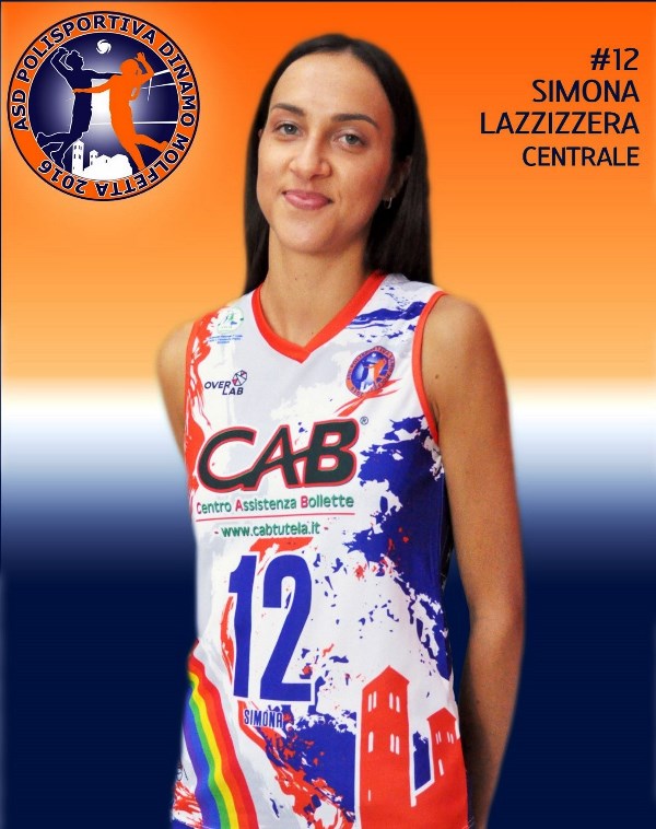 SIMONA LAZZIZZERA, CENTRALE, CONFERMATA PER LA PROSSIMA STAGIONE CON LA MAGLIA DELLA DINAMO CAB MOLFETTA