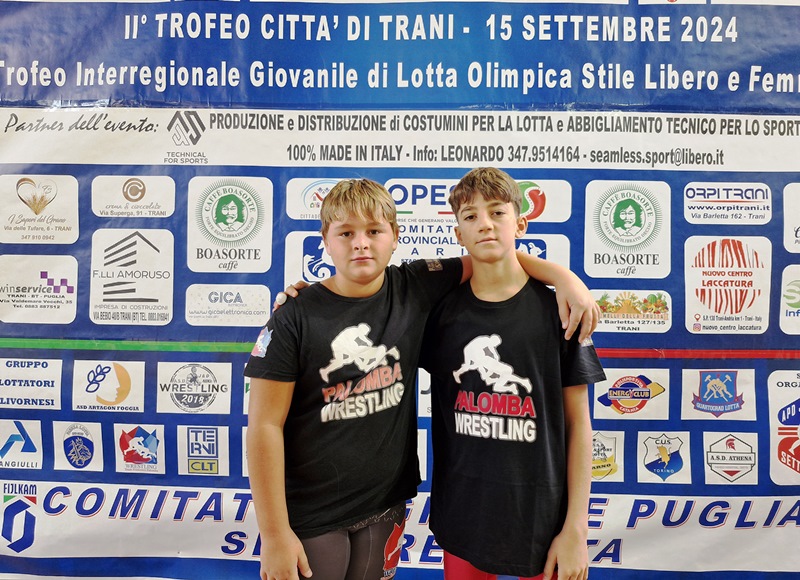 AL TORNEO INTERREGIONALE GIOVANILE DI LOTTA LIBERA DUE ATLETI DEL TEAM FRANCESCO PALOMBA CONQUISTANO UN SECONDO E UN TERZO POSTO