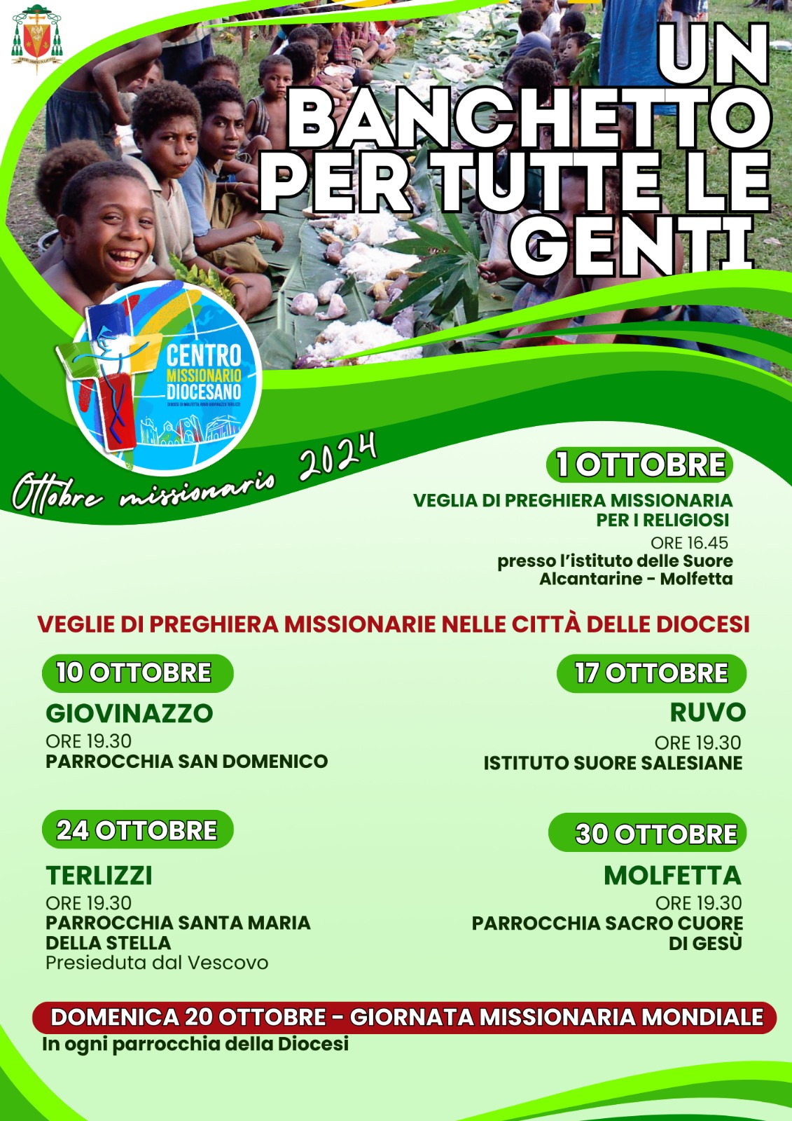 OTTOBRE MISSIONARIO, IL PROGRAMMA DELLA DIOCESI DI MOLFETTA PER TUTTO IL MESE