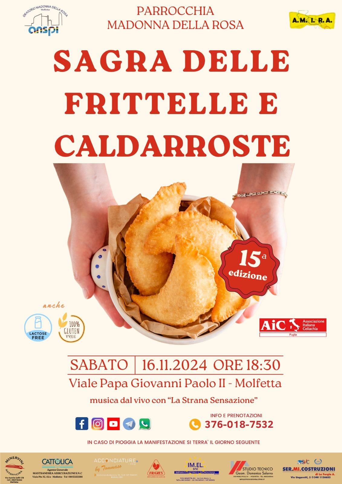 UN SABATO SERA A MOLFETTA CON LA SAGRA DELLE FRITTELLE E DELLE CALDARROSTE