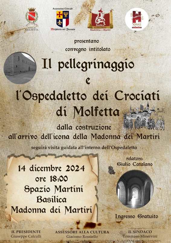 UN CONVEGNO DEDICATO ALLOSPEDALETTO DEI CROCIATI, DALLA COSTRUZIONE ALLARRIVO DELLICONA DELLA MADONNA DEI MARTIRI