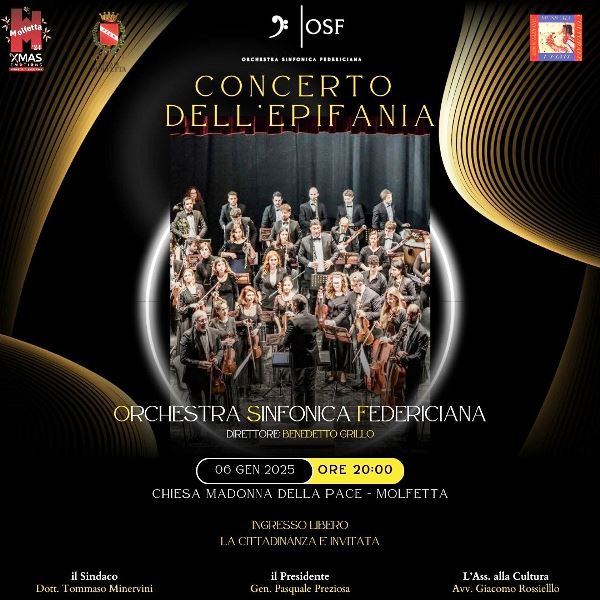 SI TERR ALLA CHIESA DELLA MADONNA DELLA PACE IL CONCERTO DELLEPIFANIA ESEGUITO DALLORCHESTRA SINFONICA FEDERICIANA