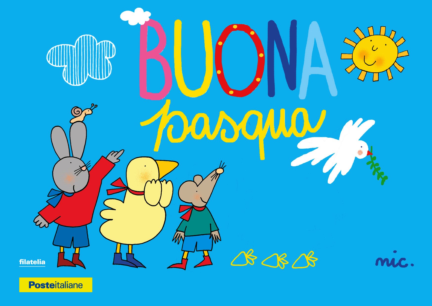 SI PU RITIRARE ALLO SPORTELLO FILATELICO DELLUFFICIO POSTALE MOLFETTA CENTRO LA CARTOLINA DEDICATA ALLA PASQUA