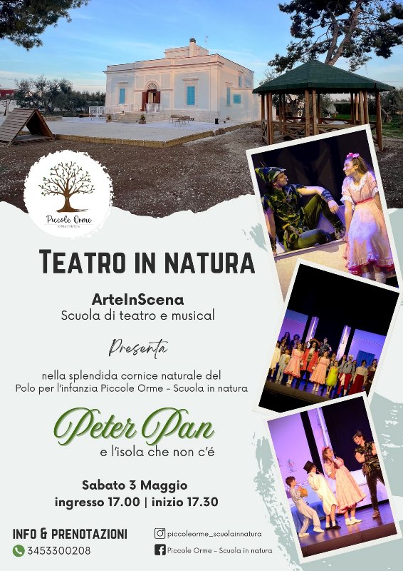 PARTE LA RASSEGNA TEATRO IN NATURA PRESSO PICCOLE ORME  SCUOLA  IN NATURA SU VIA TERLIZZI - STRADA VICINALE TORRE VILLOTTA A MOLFETTA