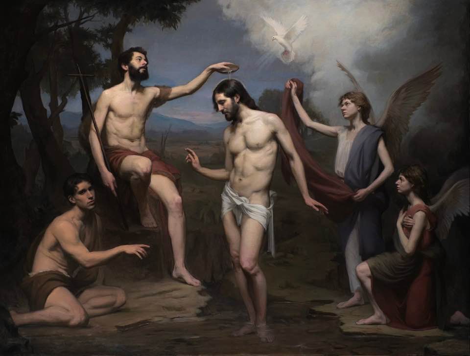 INAUGURATA LA NUOVA TELA DEL BATTESIMO DI GESU' A TERLIZZI DELL'ARTISTA MOLFETTESE GIUSEPPE DE PALMA