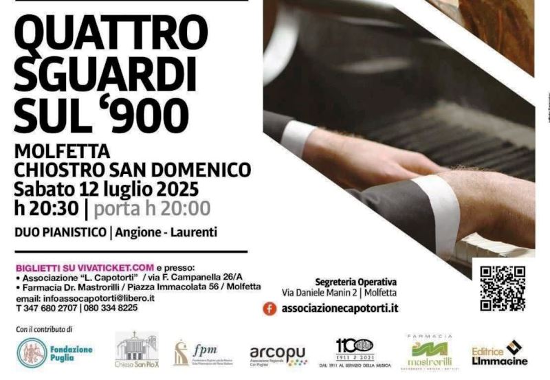 SECONDO APPUNTAMENTO ESTIVO DELLA TERZA EDIZIONE DEL CAPOTORTI MUSIC FESTIVAL: QUATTRO SGUARDI SUL `900
