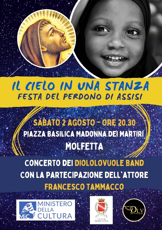 IN OCCASIONE DELLA FESTA DEL PERDONO DI ASSISI, SABATO 2 AGOSTO, CONCERTO DEL GRUPPO MUSICALE 