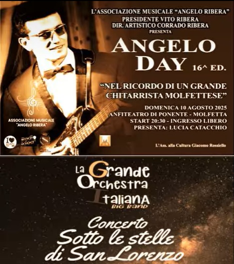16^ EDIZIONE DI ANGELO DAY, PER RICORDARE IL GRANDE CHITARRISTA MOLFETTESE ANGELO RIBERA