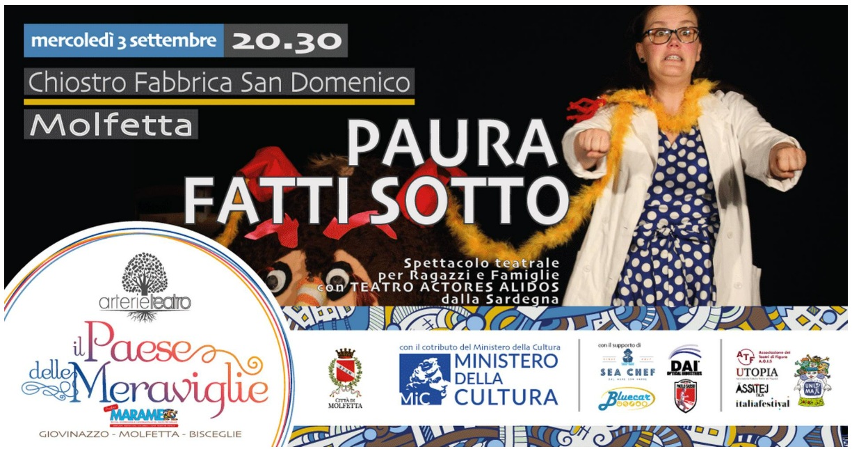 PROSEGUE LA RASSEGNA IL PAESE DELLE MERAVIGLIE  MARAMEO FESTIVAL  XI^ EDIZIONE CON UN DOPPIO APPUNTAMENTO CON LA COMPAGNIA TEATRO ACTORES ALIDOS DALLA SARDEGNA