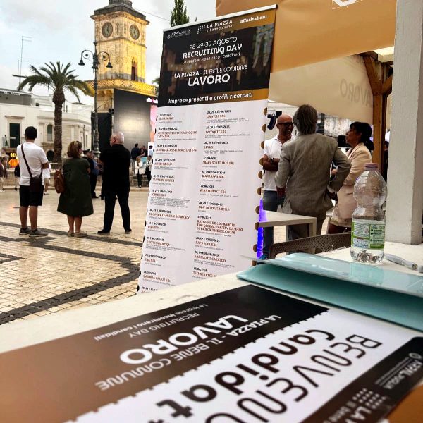 CONCLUSA LA PRIMA EDIZIONE DELLA FIERA REGIONALE DEL LAVORO CON LA PIAZZA  IL BENE COMUNE LAVORO A CEGLIE MESSAPICA
