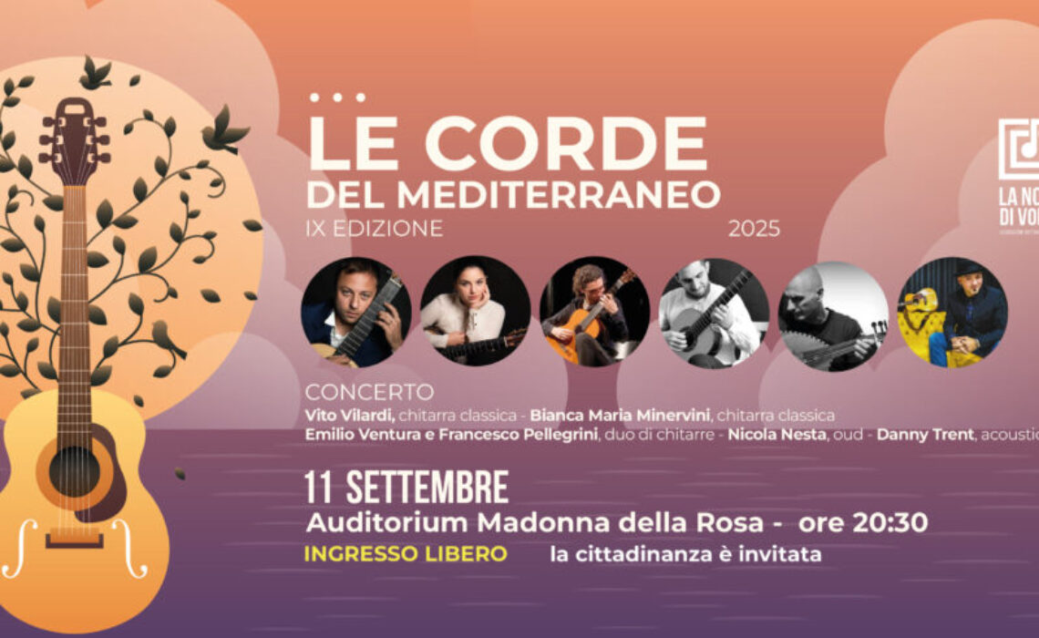 L'11 SETTEMBRE A MOLFETTA LE CORDE DEL MEDITERRANEO