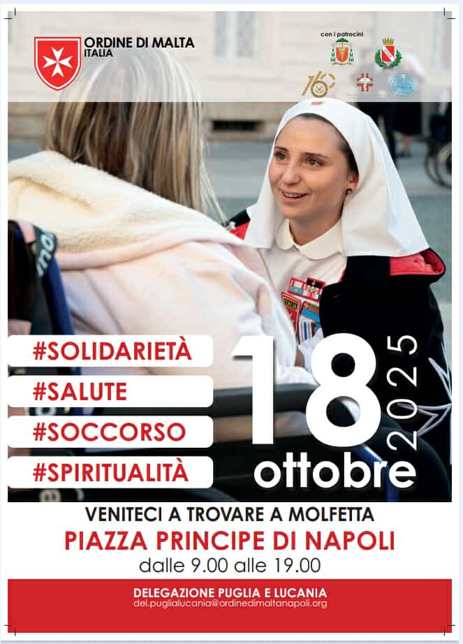 SABATO 18 OTTOBRE UNA GIORNATA DEDICATA ALLA SOLIDARIETA', SALUTE, SOCCORSO E SPIRITUALITA'