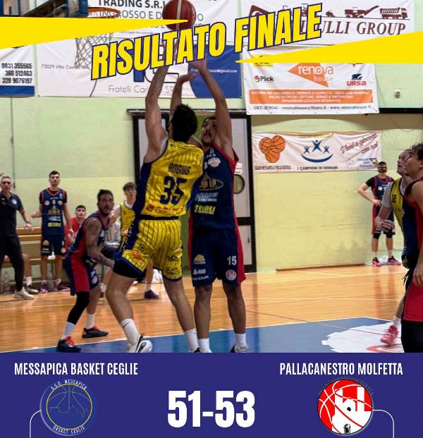 A CAUSA DI UNA SPINTA DI UN TIFOSO DI CASA AD ALTAMURA, GARA SOSPESA TRA MESSAPICA CEGLIE E CLEAN UP MOLFETTA