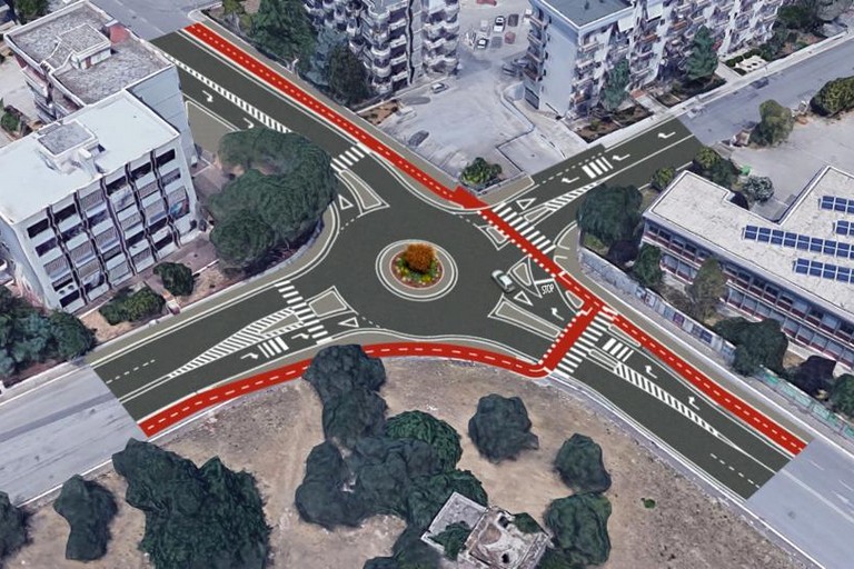 APRONO LA ROTATORIA VIA DON MINZONI E LA NUOVA SEGNALATICA 