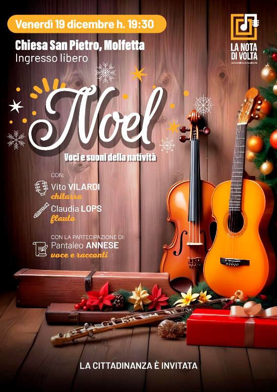 VITO VILARDI, CLAUDIA LOPS E PANTALEO ANNESE PRESENTANO �NOEL � VOCI E SUONI DELLA NATIVIT��, UN EMOZIONANTE VIAGGIO MUSICALE PER IMMERGERSI NELL�ATMOSFERA NATALIZIA