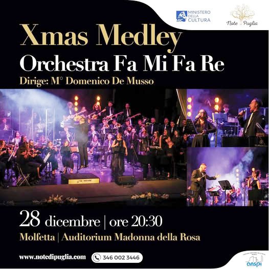 ALL�AUDITORIUM DELLA MADONNA DELLA ROSA A MOLFETTA CONCERTO ORGANIZZATO DA NOTE DI PUGLIA: �XMAS MEDLEY�