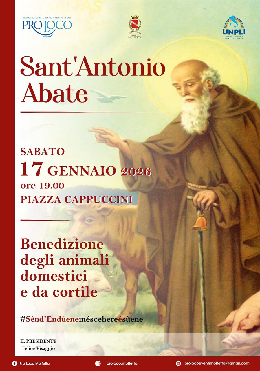 IN OCCASIONE DELLA FESTA DI SANT�ANTONIO ABATE SI RINNOVA L�APPUNTAMENTO CON LA BENEDIZIONE DEGLI ANIMALI
