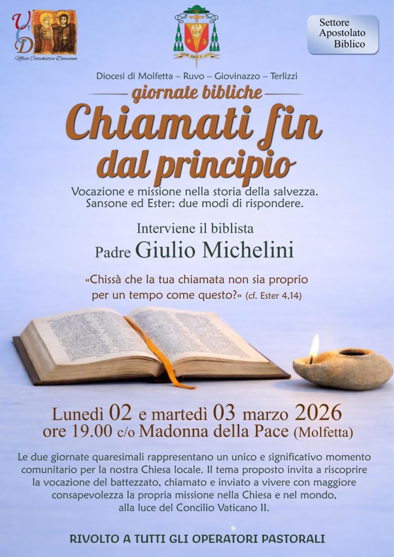 GIORNATE BIBBLICHE DIOCESANE: UN CAMMINO DI ASCOLTO E DISCERNIMENTO NEL TEMPO DI QUARESIMA