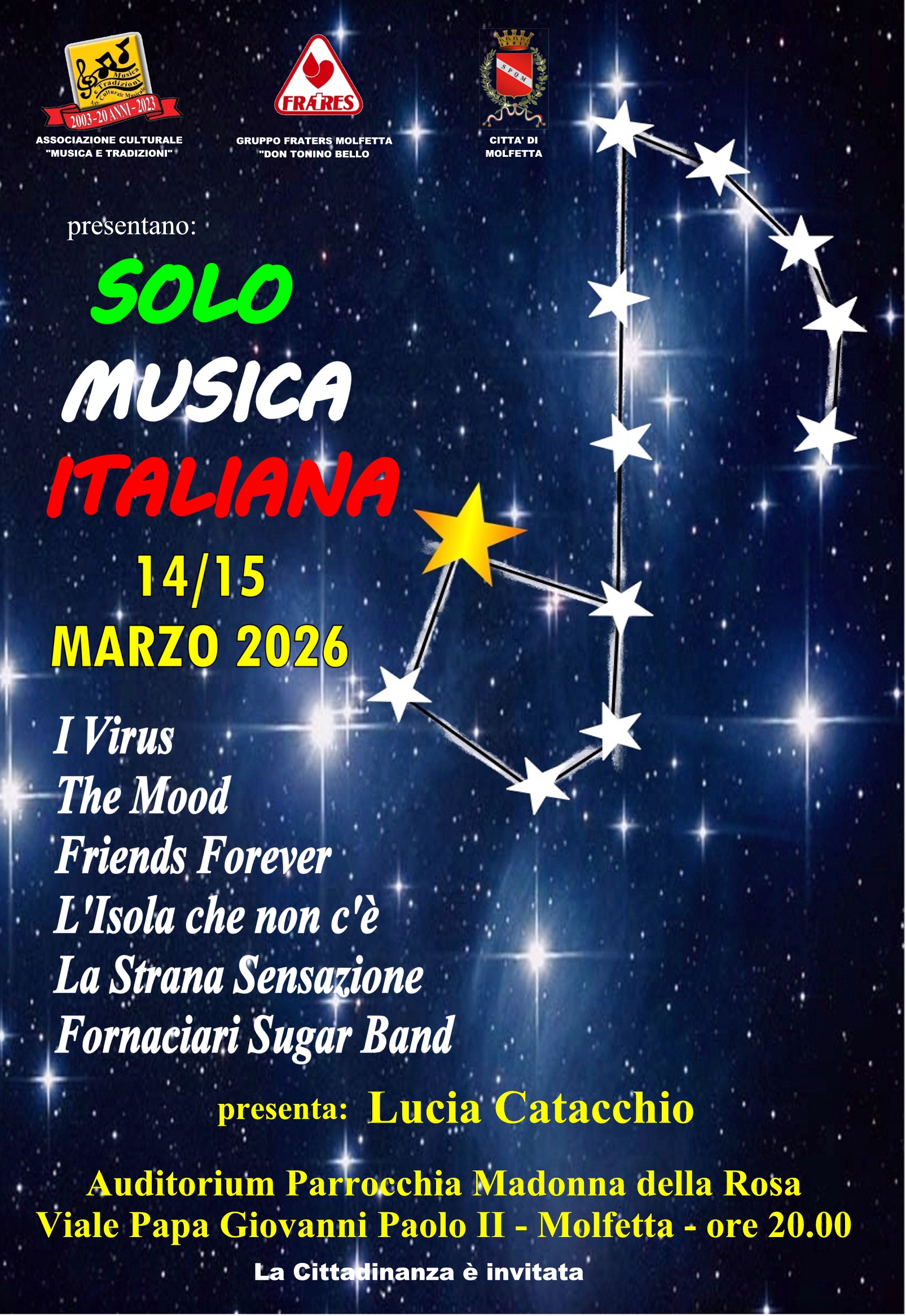 11^ EDIZIONE �SOLO MUSICA ITALIANA�: MUSICISTI DILETTANTI ALLA RIBALTA