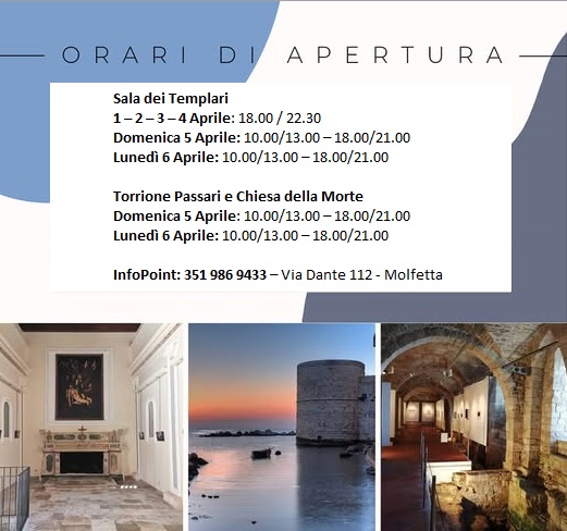 APERTURE STRAORDINARIE A PASQUA PER ALCUNI SITI CULTURALI DEL COMUNE DI MOLFETTA