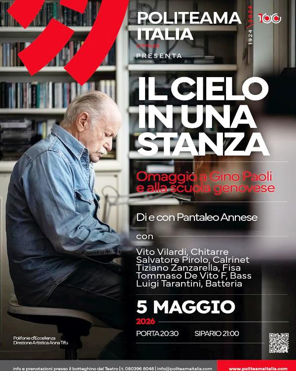 �IL CIELO IN UNA STANZA� � OMAGGIO A GINO PAOLI E ALLA SCUOLA GENOVESE