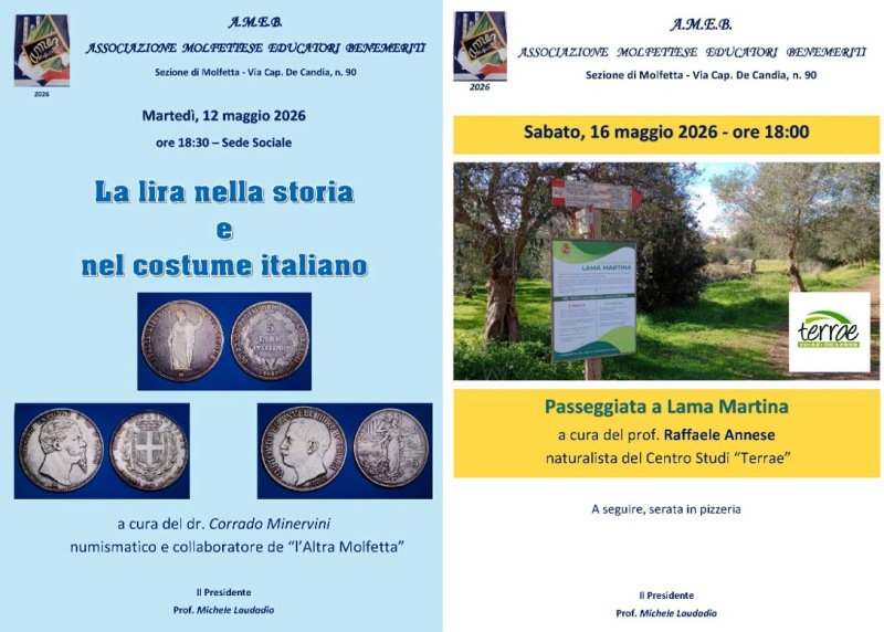 ALL�AMEB DI MOLFETTA UNA SETTIMANA TRA STORIA DELLA LIRA E NATURA A LAMA MARTINA