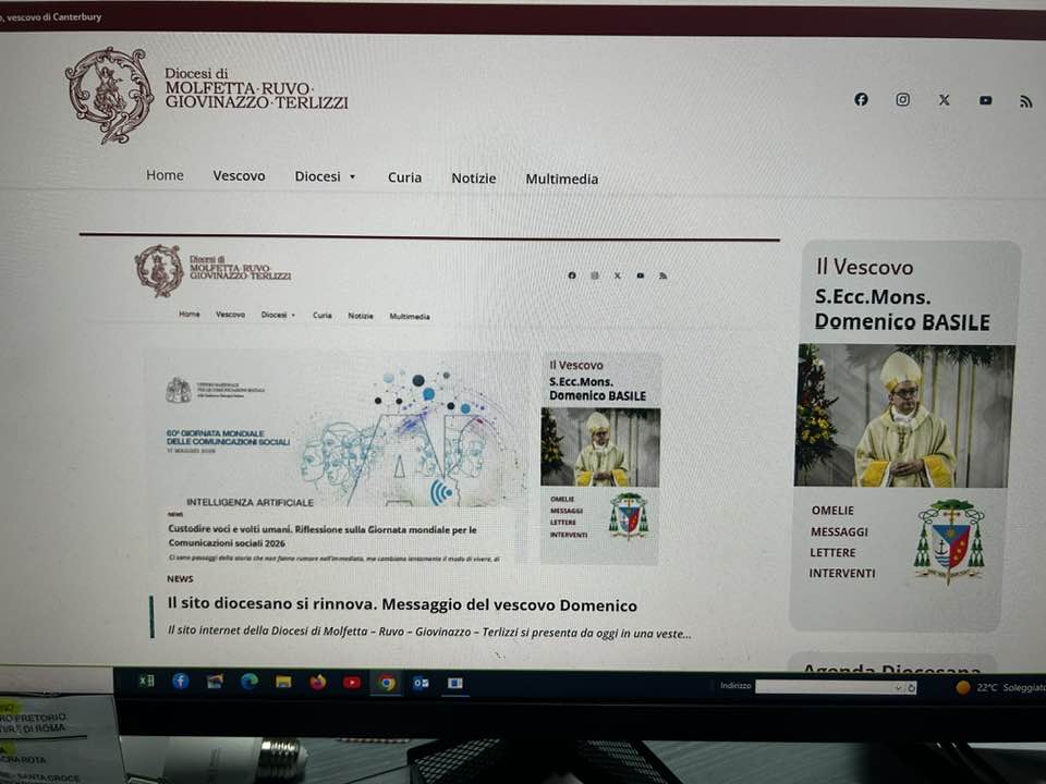 LA DIOCESI DI MOLFETTA - RUVO - GIOVINAZZO - TERLIZZI SI RINNOVA ONLINE PER ANNUNCIARE IL VANGELO