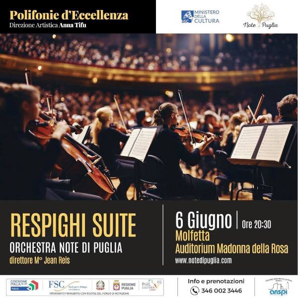 NOTE DI PUGLIA IN CONCERTO: LA GRANDE SINFONIA TORNA PROTAGONISTA A MOLFETTA