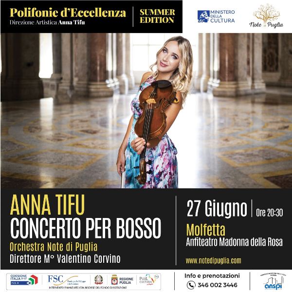 ANNA TIFU INAUGURA �POLIFONIE D�ECCELLENZA � SUMMER EDITION�
