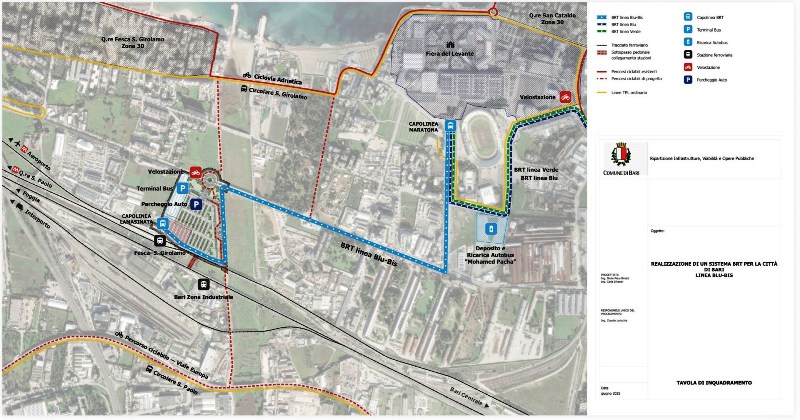 BARI, DUE NUOVI BUS ELETTRICI PER LA LINEA BLU-BIS DEL BRT