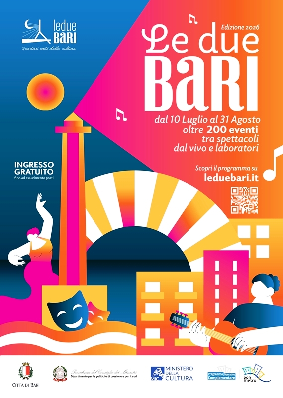 LE DUE BARI 2026 PORTANO SPETTACOLI, LABORATORI E ACCESSIBILIT� NEI QUARTIERI